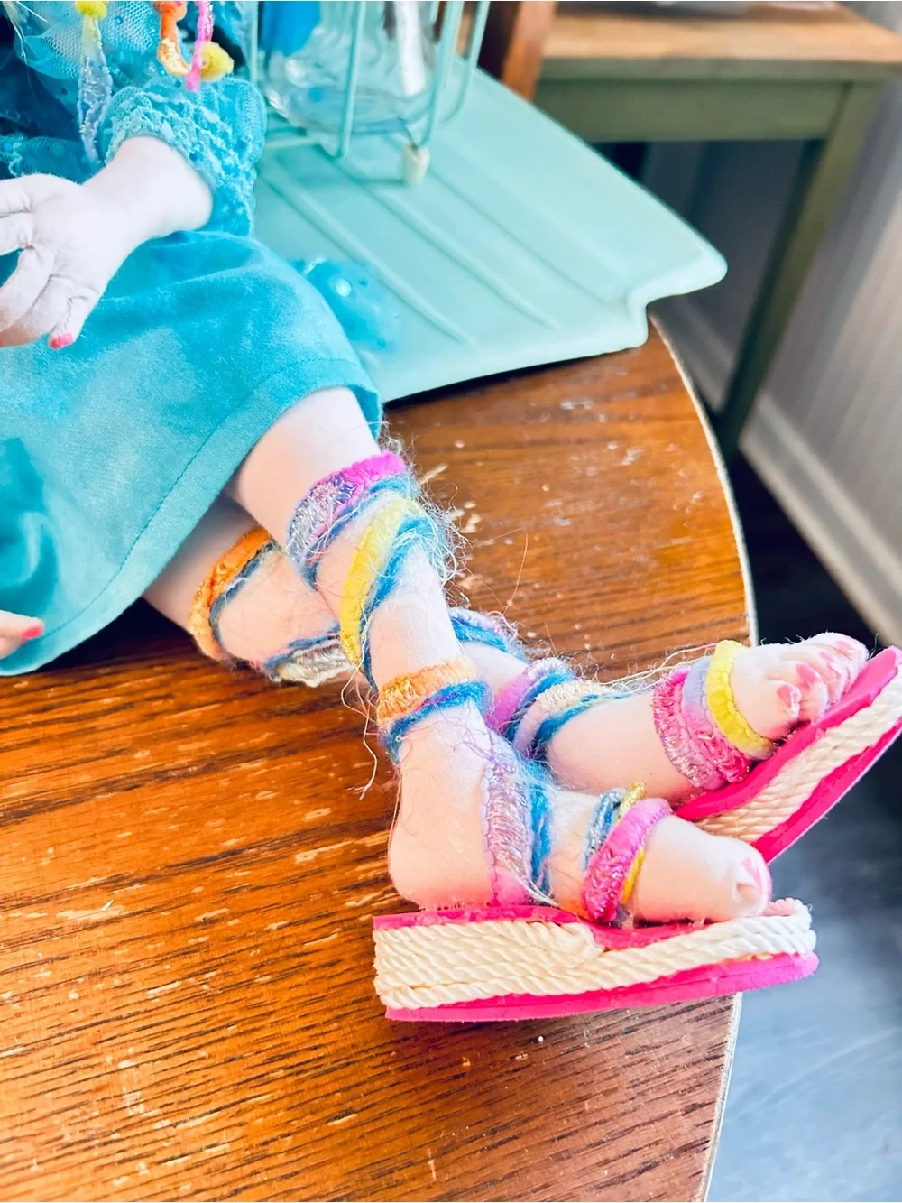 Vintage handmade cloth, art doll